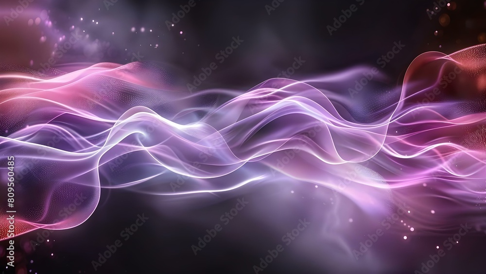 Aufkleber futuristic abstract background with neon wave lines and bokeh lights. concept abstract background, n