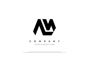 AM Logo or M Logo Design