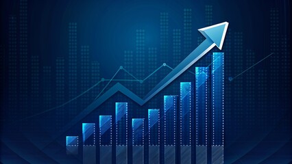 Stock market or forex trading graph chart suitable for financial investment concept. Economy trends background for business idea