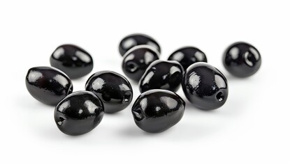 black Olives isolated on a white background