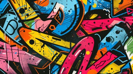 Colorful urban graffiti art background
