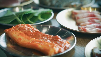 Korean Barbecue and Side Dishes, Jeju Island, South Korea