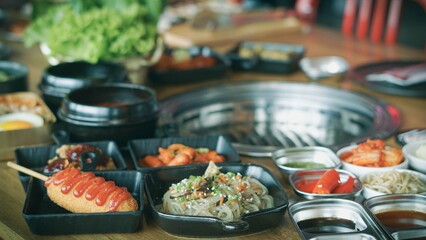 Korean Barbecue and Side Dishes, Jeju Island, South Korea