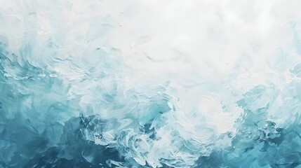 Obraz premium Tranquil Ocean Wave Impasto Art: Romantic Beach Wedding Backdrop