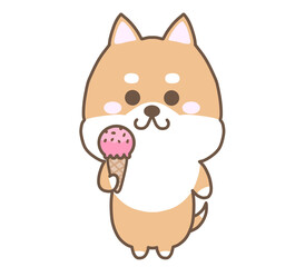 アイスクリームをもついぬ