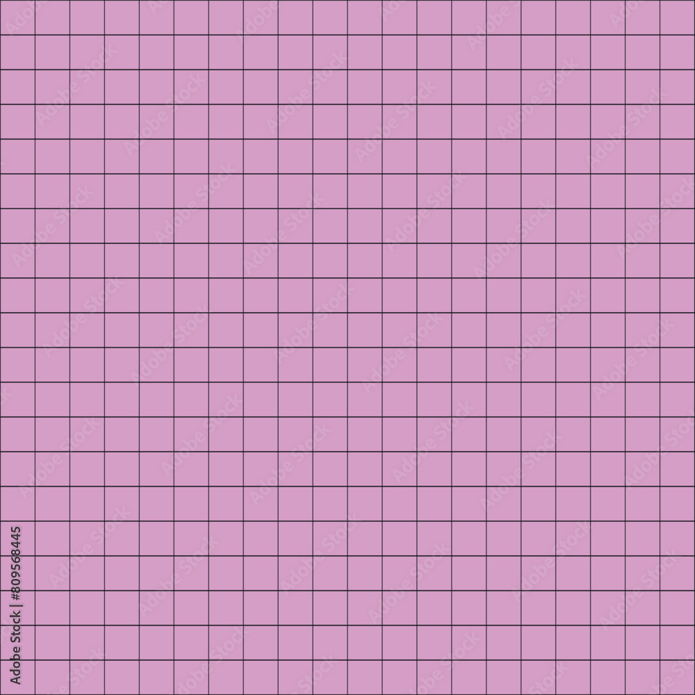 Poster seamless pattern pink squared paper background to a cell, a diary, a school notebook, a background f