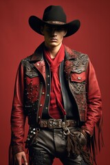 Fototapeta premium The cultural significance and evolution of Cowboy Core fashion, from its historical roots to its contemporary interpretations.