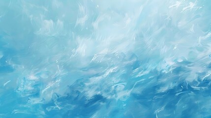 Obraz premium Tranquil Underwater Impasto Banner - Romantic Beach Wedding Backdrop