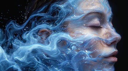 Futuristic high-definition digital fusion, clever integration of artificial intelligence, machine learning, and big data elements in a high-tech style, science, artificial intelligence technology, inn