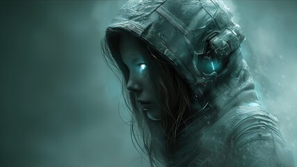 Futuristic high-definition digital fusion, clever integration of artificial intelligence, machine learning, and big data elements in a high-tech style, science, artificial intelligence technology, inn