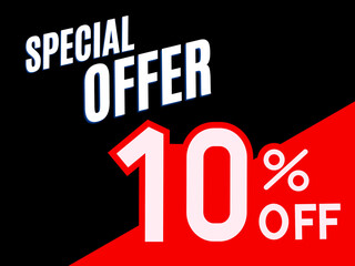 Special offer 10 percent discount text