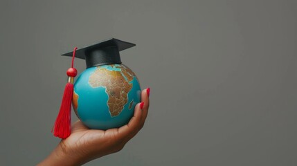 Hand Holding Graduated Globe