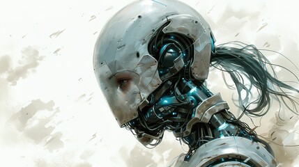 Futuristic high-definition digital fusion, clever integration of artificial intelligence, machine learning, and big data elements in a high-tech style, science, artificial intelligence technology, inn