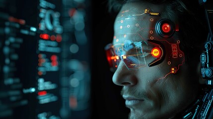 Futuristic high-definition digital fusion, clever integration of artificial intelligence, machine learning, and big data elements in a high-tech style, science, artificial intelligence technology, inn