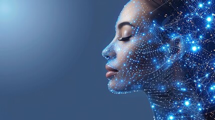 Futuristic high-definition digital fusion, clever integration of artificial intelligence, machine learning, and big data elements in a high-tech style, science, artificial intelligence technology, inn