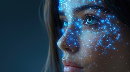 Futuristic high-definition digital fusion, clever integration of artificial intelligence, machine learning, and big data elements in a high-tech style, science, artificial intelligence technology, inn