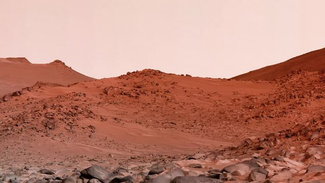 Landscape of the surface of Mars 