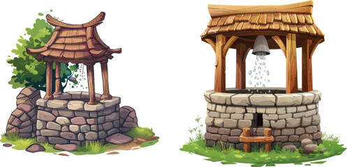  Rustic construction well