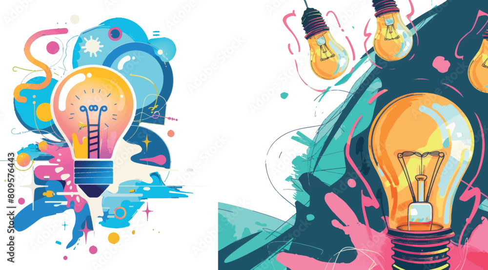 Poster New idea banner. Background illustration of simplifying complex process