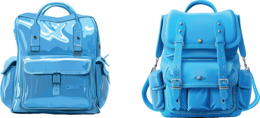 Children blue school bag packs