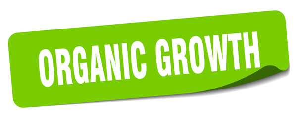 organic growth sticker. organic growth label