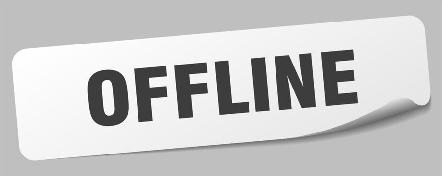 offline sticker. offline label