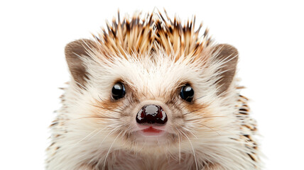 A cute, cuddly, and oh-so-adorable baby hedgehog is looking for a loving home.transparent background.