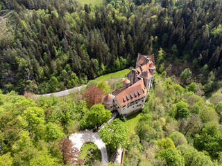Rabenstein Castle of Franconian Switzerland in Bavaria, Germany