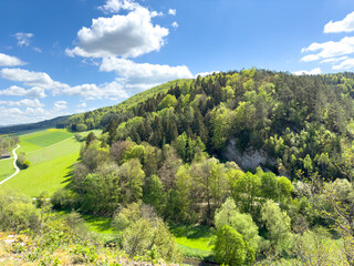 View over the Ahorntal in Franconian Switzerland, Bavaria germany