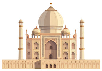 Fototapeta premium PNG Taj Mahal architecture lighthouse building.