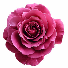 Dark pink flower isolated on white background