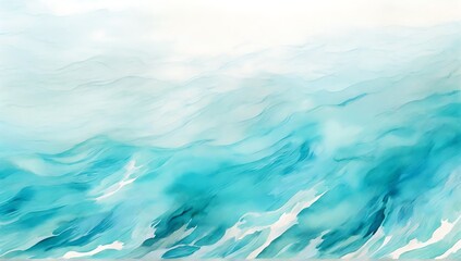 Obraz premium Abstract water ocean wave, blue, aqua, teal texture. Blue and white water wave web banner Graphic Resource as background for ocean wave abstract, made with AI generative