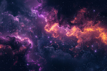 Colorful cosmic nebula shrouded in space dust, celestial wonders cosmic starry sky concept illustration