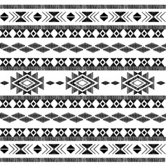 Seamless ethnic pattern. Handmade. Horizontal stripes. Vector illustration.