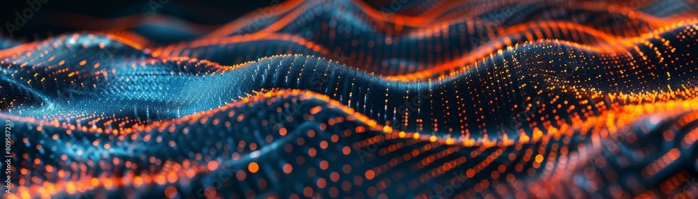 Poster abstract digital background for technological processes, neural networks, artificial intelligence (a