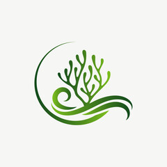 Minimalist Modern Sea Moss Logo Design © RosianaDesign