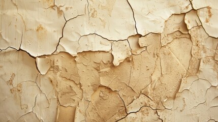 Fototapeta premium Vintage or aged cracked light painted wallpaper texture