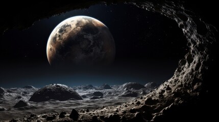 Obraz premium moon over the sea