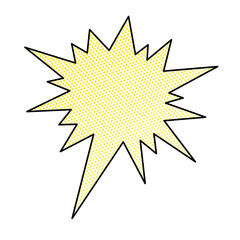 halftone cartoon or comics style speech bubble or speech balloon
