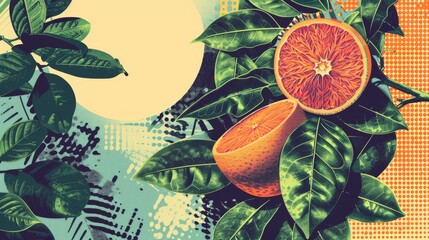 Obraz premium beautiful mixed abstract illustration for graphic summer and urban background theme