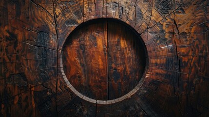 Long brown wooden circle