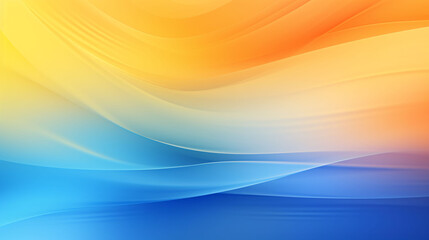 Abstract blue and yellow digital product material background, PPT scene illustration of gradient blue background