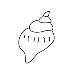 sea, vector, shell, ocean, outline, underwater, shellfish, water, design, illustration, isolated, marine, seashell, beach, seafood, scallop, aquatic, animal, nature, line, summer, graphic, drawing