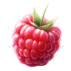 A photo of a raspberry isolated on a transparent background.