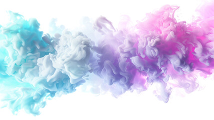 Ethereal Dreamscape: Pink, Purple, and Blue Watercolor Smoke