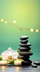 Stacked stones, symbolizing spa wellness