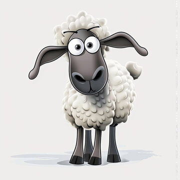 ilustraci&oacute;n de oveja divertida