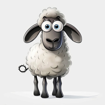 ilustraci&oacute;n de oveja divertida