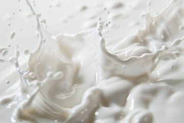 Splash of milk on a light background