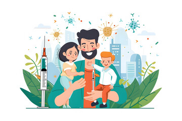 World Aids Vaccine Day, Love And Care For Family, Template Design